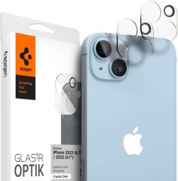 Spigen Optik.TR Camera Protector Verre trempé pour l'île de caméra iPhone 14/14 Plus 2 pcs transparent