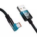 Baseus Elbow 1m 100W úhlový kabel USB na USB-C (černo-modrý)