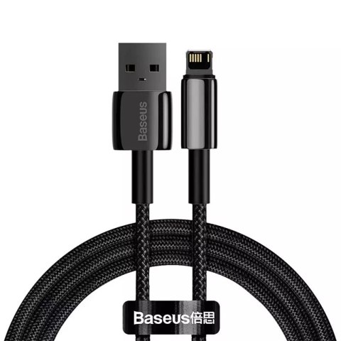 Baseus Tungsten Gold USB to Lightning kabel, 2,4A, 1m (černý)