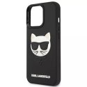 Etui Karl Lagerfeld KLHCP13XCH3DBK do iPhone 13 Pro Max 6,7" hardcase 3D Rubber Choupette