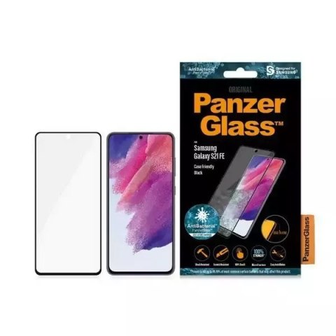 Mikrofrakční sklo PanzerGlass E2E pro Sam S21 FE Case Friendly Finger Print AntiBacterial black/black 7275