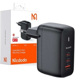 Nástěnná nabíječka GaN 65W Mcdodo CH-0291 2x USB-C, USB-A (černá)