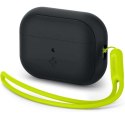 Ochranné pouzdro na sluchátka Spigen Silicone Fit Strap pro Apple AirPods Pro 1/2 černá/fantamově zelená ACS05810