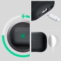 Ochranné pouzdro na sluchátka Spigen Silicone Fit Strap pro Apple AirPods Pro 1/2 černá/fantamově zelená ACS05810