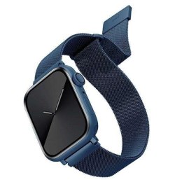 Pasek UNIQ Dante Apple Watch Series 4/5/6/7/8/SE/SE2 42/44/45mm Stainless Steel niebieski/cobalt blue