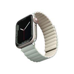 Pasek UNIQ Revix do Apple Watch Series 4/5/6/7/8/SE/SE2/Ultra 42/44/45mm Reversible Magnetic szałwia-beżowy/sage-beige