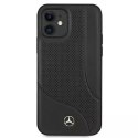 Etui ochronne Mercedes MEHCP12SCDOBK do Apple iPhone 12 Mini 5,4" czarny/black hardcase Leather Perforated Area