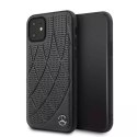 Etui ochronne Mercedes MEHCP12SDIQBK do Apple iPhone 12 Mini 5,4" czarny/black hardcase Bow Line