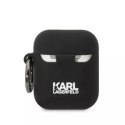 Etui ochronne na słuchawki Karl Lagerfeld do AirPods 1/2 cover czarny/black Silicone Karl & Choupette