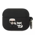 Etui ochronne na słuchawki Karl Lagerfeld do AirPods Pro cover czarny/black Silicone Karl & Choupette