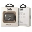 Etui ochronne na słuchawki Karl Lagerfeld do Airpods Pro cover czarny/black Gliter Karl&Choupette