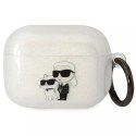 Etui ochronne na słuchawki Karl Lagerfeld do Airpods Pro cover transparent Gliter Karl&Choupette