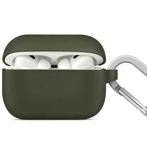 Etui ochronne na słuchawki UNIQ Vencer do AirPods Pro 2 gen. Silicone zielony/moss green