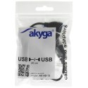 Akyga Hub USB 2.0 AK-AD-13 4 porty czarny 15cm