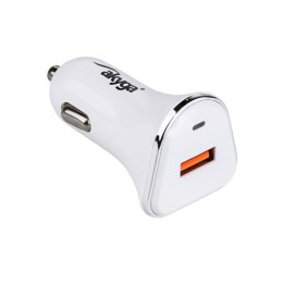 Akyga ładowarka samochodowa Quick Charge AK-CH-07 1x USB 3A biała 12V