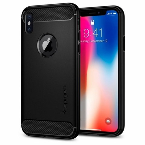 Spigen nakładka Rugged Armor do iPhone X / XS czarna