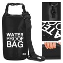 Vodotěsná taška 30L PVC obal na sport pro outdoorové výlety Černá