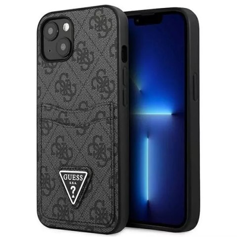 Etui na telefon Guess do iPhone 13 mini 5,4" czarny/black hardcase 4G Triangle Logo Cardslot