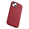 Etui na telefon iCarer Case Leather z naturalnej skóry do iPhone 14 Plus czerwony (kompatybilne z MagSafe)