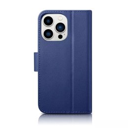 Etui na telefon iCarerWallet Case 2in1 do iPhone 14 Pro Max skórzany pokrowiec z klapką Anti-RFID