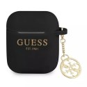 Guess GUA2LSC4EK AirPods cover czarny/black Silicone Charm 4G Collection