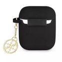 Guess GUA2LSC4EK AirPods cover czarny/black Silicone Charm 4G Collection