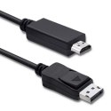 Qoltec DisplayPort v1.1 męski | HDMI męski | 4K | 3m