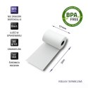 Qoltec Rolka termiczna 57 x 20 | 55g/m2 | 10szt. | BPA free