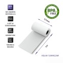 Qoltec Rolka termiczna 57 x 7 | 55g/m2 | 10szt. | BPA free