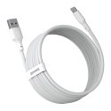 Baseus kabel Simple Wisdom USB - USB-C 1,5 m 5A biały 2 szt