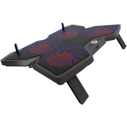 Gaming cooler pad black with red fans