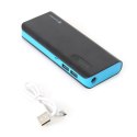 PLATINET POWER BANK 8000 mAh + MICRO USB CABLE + torch BLACK BLUE [42417]