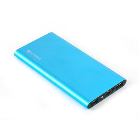 PLATINET POWER BANK 8000mAh polymer 2xUSB BLUE [43566] TE