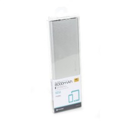 PLATINET POWER BANK 8000mAh polymer 2xUSB SILVER [43568] TE