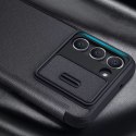 Etui Nillkin Qin Cloth Pro Case etui do Samsung Galaxy S23+ pokrowiec z klapką osłona na aparat niebieskie