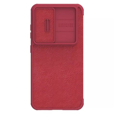 Etui Nillkin Qin Leather Pro Case etui do Samsung Galaxy S23+ pokrowiec z klapką osłona na aparat czerwone