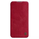 Etui Nillkin Qin Leather Pro Case etui do Samsung Galaxy S23+ pokrowiec z klapką osłona na aparat czerwone