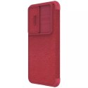 Etui Nillkin Qin Leather Pro Case etui do Samsung Galaxy S23+ pokrowiec z klapką osłona na aparat czerwone