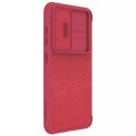 Etui Nillkin Qin Leather Pro Case etui do Samsung Galaxy S23+ pokrowiec z klapką osłona na aparat czerwone