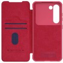 Etui Nillkin Qin Leather Pro Case etui do Samsung Galaxy S23+ pokrowiec z klapką osłona na aparat czerwone