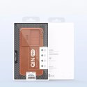 Etui Nillkin Qin Leather Pro Case etui do Samsung Galaxy S23+ pokrowiec z klapką osłona na aparat czerwone