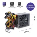 Qoltec Zasilacz ATX 1600W | 80 plus Platinum | Data mining