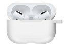 Silikonowe etui Alogy na słuchawki Apple AirPods Pro Białe