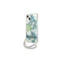 Guess nakładka do IPhone 13 6,1" GUHCP13MHFLSN hard case zielona Flower Cord