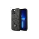 Guess nakładka do iPhone 13 Pro / 13 6,1" GUHCP13LP4TPK czarna hardcase 4G Triangle Logo Cardslot