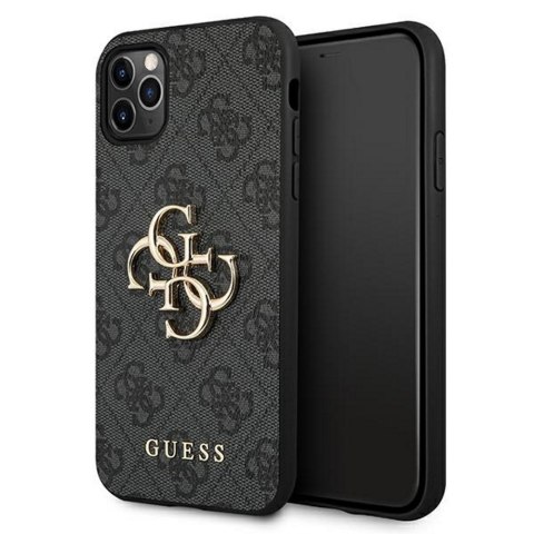 Guess nakładka do iPhone 13 Pro Max 6,7" GUHCP13X4GMGGR szara hard case 4G Big Metal Logo