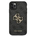 Guess nakładka do iPhone 13 Pro Max 6,7" GUHCP13X4GMGGR szara hard case 4G Big Metal Logo