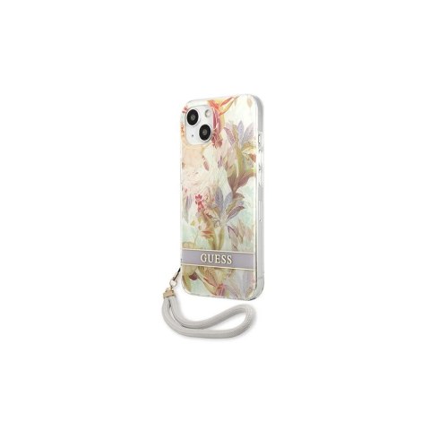 Guess nakładka do IPhone 13 6,1" GUHCP13MHFLSU hard case fioletowa Flower Cord