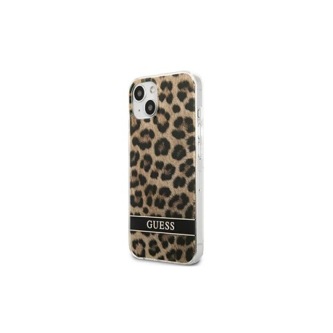 Guess nakładka do IPhone 13 6,1" GUHCP13MHSLEOW hard case brązowa Leopard Electro Stripe