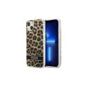 Guess nakładka do IPhone 13 6,1" GUHCP13MHSLEOW hard case brązowa Leopard Electro Stripe